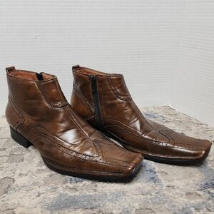 Giorgio Brutini Brown Leather square toe boots. Men's size 7M